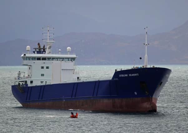The Lysblink Seaways cargo ship. Picture: Hemedia