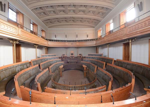 The debating chamber at the The Old Royal High School. Picture: Neil Hanna