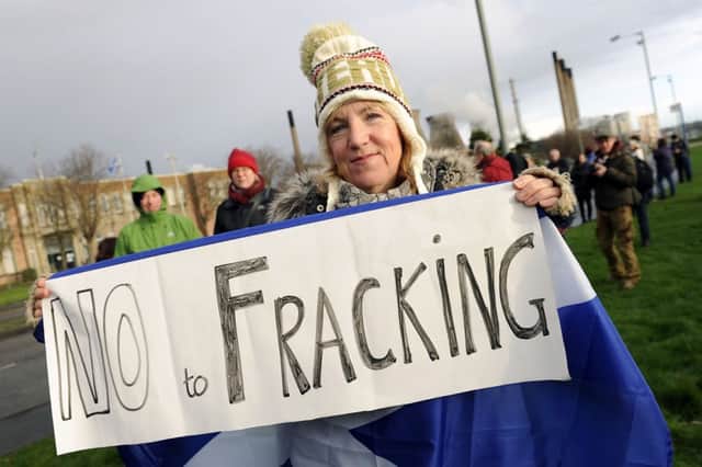 Fracking has been met with strong opposition from some people in Scotland. Picture: Michael Gillen