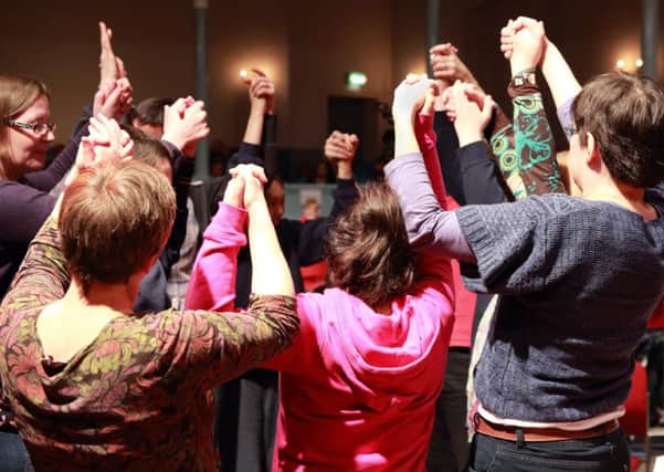 Youngsters and adults working together at Drake Music Scotland. Picture: Contributed