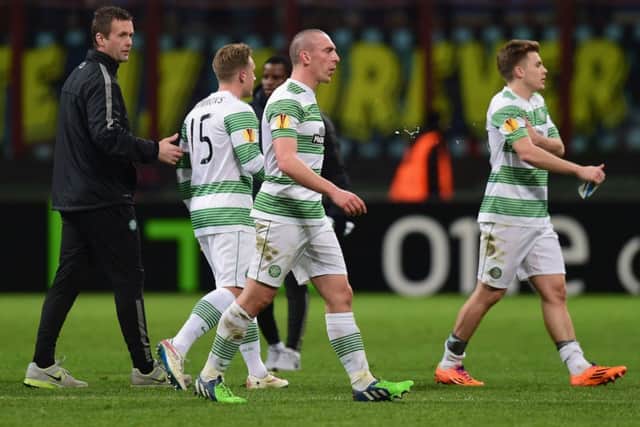 A dejected Scott Brown leaves the field. Picture: Getty