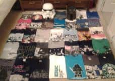 Eric also has a fair few Star Wars T-shirts. Picture: SWNS