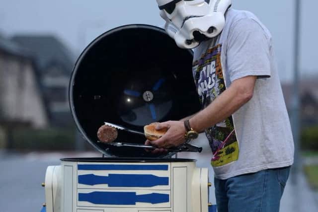 R2D2 can at least be thankful he was recycled into BBQ rather than the toilet. Picture: SWNS