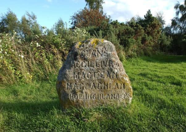 A stone commemorating the Battle of Culloden. Picture: Robert Perry/TSPL
