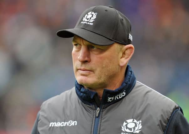 Scotland coach Vern Cotter is stony-faced at the final whistle. Picture: Ian Rutherford