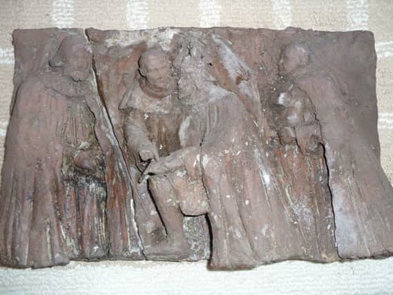 The plaque was found in Easthaven and could depict Robert the Bruce