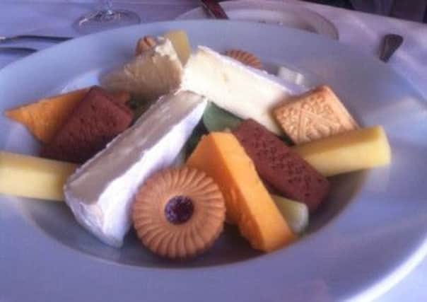 Diane was given a plate with cheese and jammy dodgers, bourbons and custard creams. Picture: Twitter