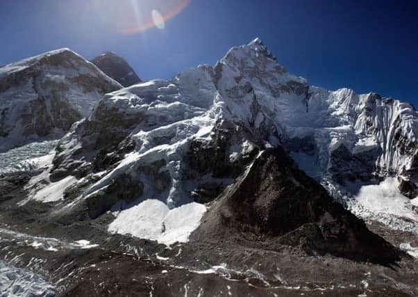 Aerial photograph of Mount Everest, back-centre, and Everest's West Shoulder with Nuptse, right. Picture: Getty