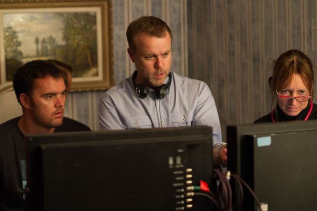 Director Saul Dibbs views footage of the 
new film Suite Francaise. Picture: Contributed