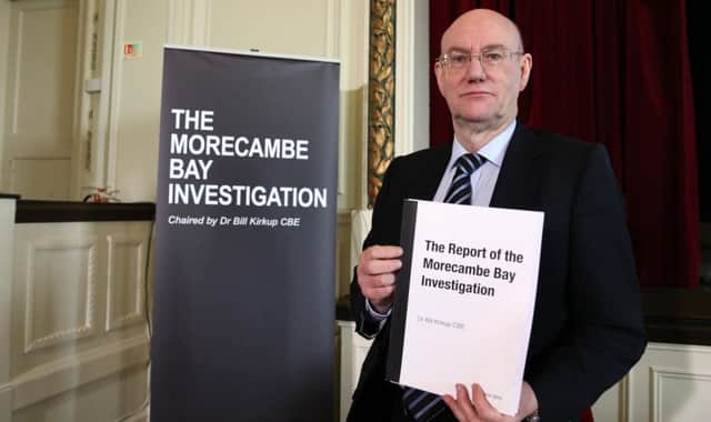 Dr Bill Kirkup, Chair of the Morecambe Bay Investigation, with his findings. Picture: PA