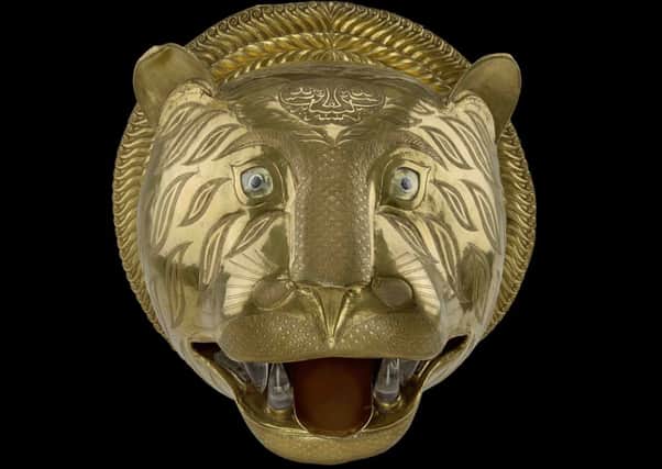 Tiger's head from the throne of Tipu Sultan, 1785-93. Picture: Contributed