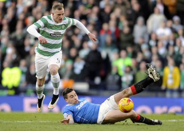 John Guidetti in action against Rangers in last month's League Cup semi-final. Picture: John Devlin