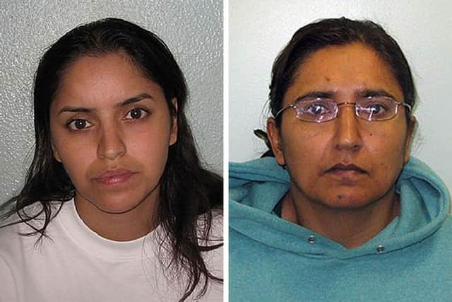 Polly Chowdhury, left, and Kiki Muddar were found guilty of manslaughter but cleared of murder. Picture: PA