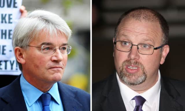 Andrew Mitchell MP, left, and Pc Toby Rowland who has accepted £80,000 damages in settlement of his libel action against former chief whip. Picture: PA