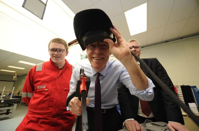 Jim Murphy during a visit to the East Kilbride and District Engineering Group Training Association. Picture: John Devlin
