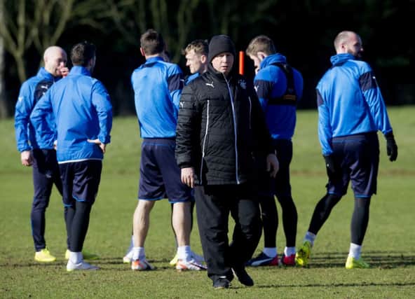 Kenny McDowall at Murray Park as Rangers prepare for Cowdenbeath. Picture: SNS