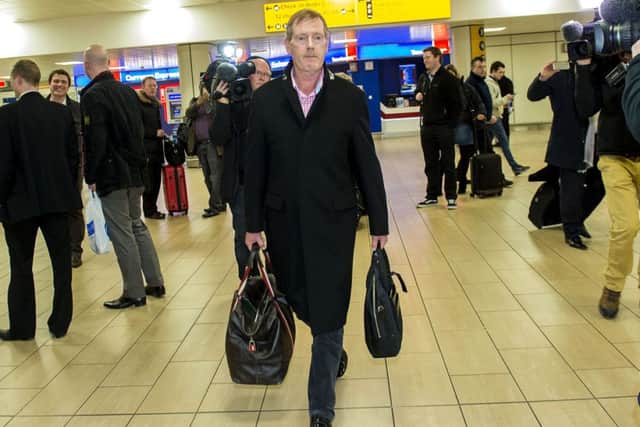 Dave King arrives at Glasgow Airport ahead of the EGM. Picture: SNS