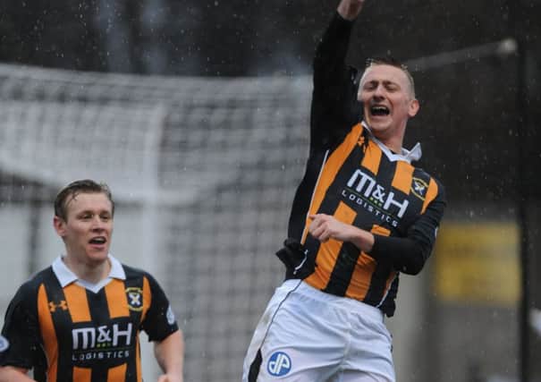 Derek Riordan celebrates scoring East Fife's winner last week. Picture: Contributed