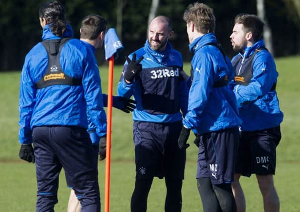 Kris Boyd, centre, has been backed by Rangers manager Kenny McDowall. Picture: SNS