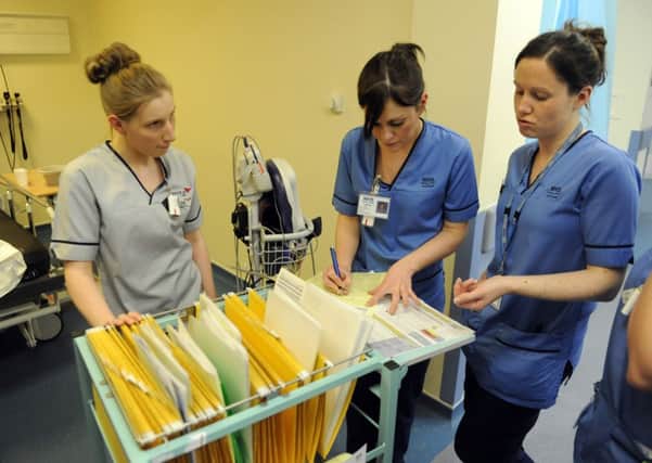 Nurses at the Edinburgh Royal Infirmary's Accident and Emergency department. Picture: Greg Macvean