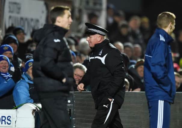 Falkirk manager Peter Houston plays it for laughs. Picture: SNS