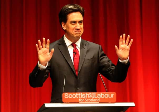 Ed Miliband was in Scotland at the weekend attempting to rally his troops. Picture: Andrew Milligan