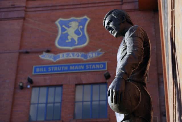 John Greig's statue outside Ibrox, the Rangers legend could be set for a return to the stadium this week. Picture: John Devlin