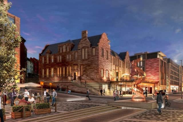 An artist's impression of how a section of the revamped Edinburgh Royal Mile would appear.