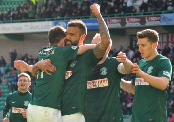 Hibernian, who beat Berwick, will face Falkirk in the semi-finals of the Scottish Cup. Picture: SNS