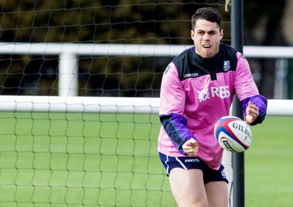 Sean Maitland (above) and Stuart McInally joined the Scotland squad at training yesterday. Picture: SNS