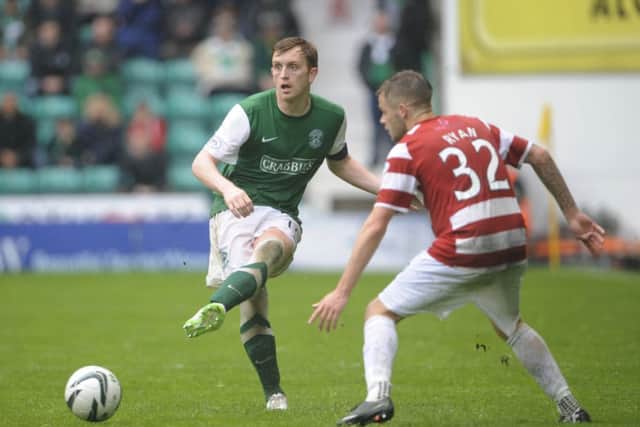 Last year's playoff final was between Hibs and Hamilton. Picture: Greg Macvean