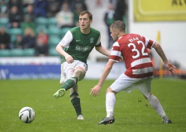 Last year's playoff final was between Hibs and Hamilton. Picture: Greg Macvean