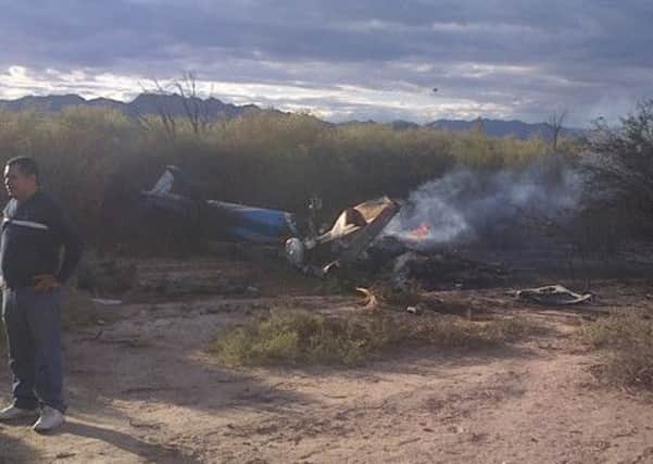 The aftermath of the crash near Villa Castelli. Picture: AP/Jose Alamo