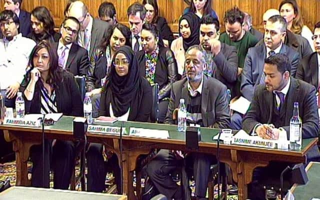 Relatives of the three missing schoolgirls appeared at the home affairs select committee. Picture: PA