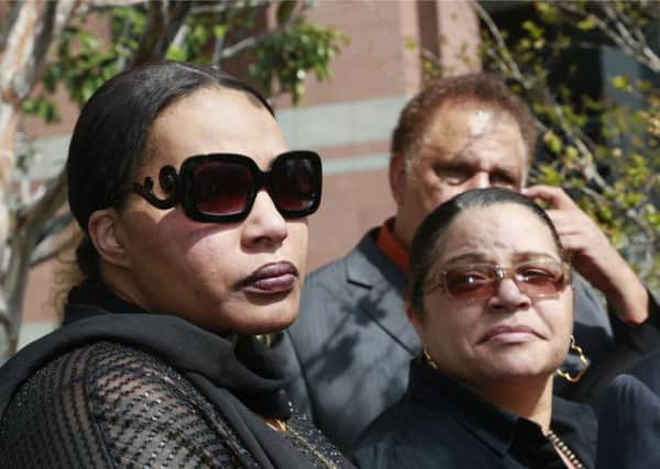Marvin Gaye's daughter, Nona Gaye, left, and ex-wife Jan Gay after their victory in court. Picture: AP