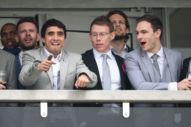 Manchester United players at the Cheltenham Festival. Picture: PA