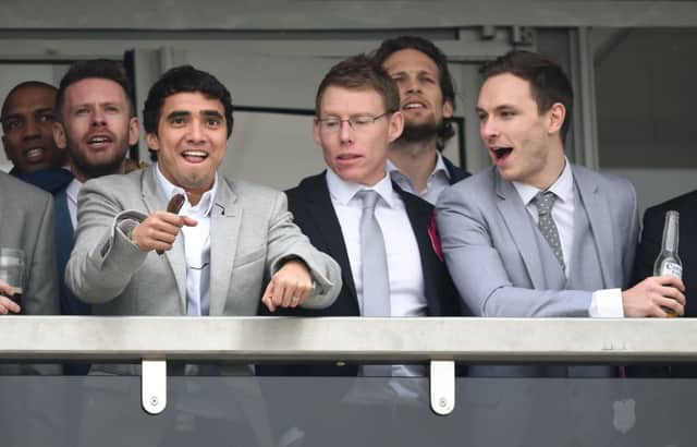 Manchester United players at the Cheltenham Festival. Picture: PA