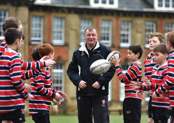Former Scottish rugby internationalist Jim Pollock, now teaching at Newcastle Royal Grammar School