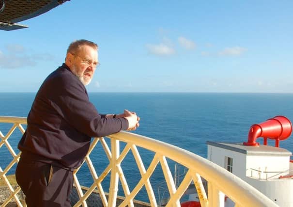 Brian Johnson at the Sumburgh lighthouse