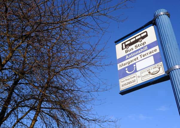 A bus stop in Antonshill, Larbert. Picture: Johnston Press