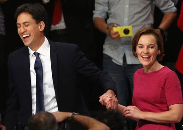 Ed Miliband and his wife Justine. The Labour leader has been criticised for having two kitchens at his two million-pound London home. Picture: Getty