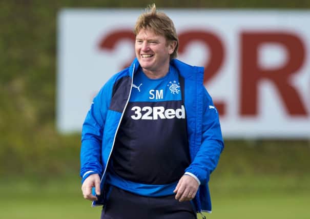 All smiles from Stuart McCall at training yesterday. Picture: SNS