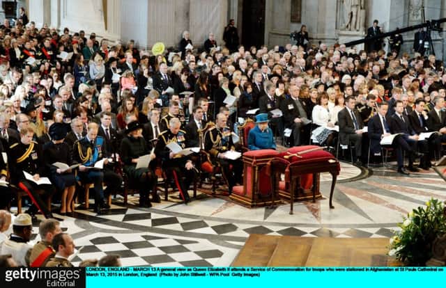 Service of Commemoration for troops who were stationed in Afghanistan at St Paul's Cathedral. Picture: Getty