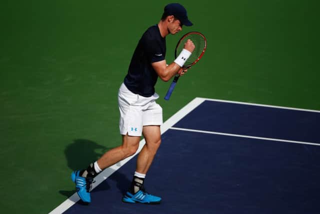 Andy Murray celebrates defeating Vasek Pospisil of Canada. Picture: Getty