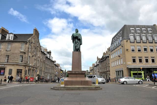 The statue of Thomas Chalmers in George Street. Picture: Gareth Easton