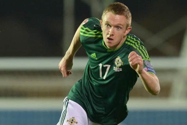 Shane Ferguson was named in the Northern Ireland squad yesterday despite his injury. Picture: Getty
