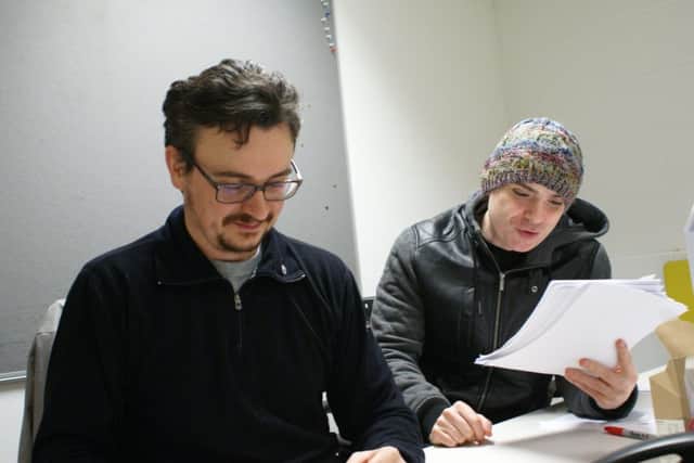 Iain McConnell and Robert Florence in rehearsals for Burnistoun Live. Picture: Contributed