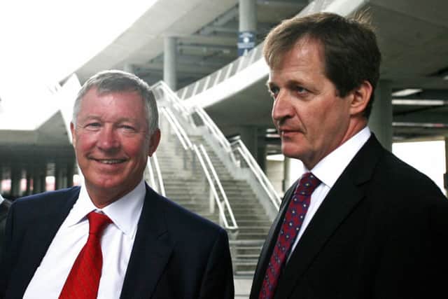 Alastair Campbell and Manchester United manager Sir Alex Ferguson pose at a Labour Party fund raising event in 2007. Picture: Getty