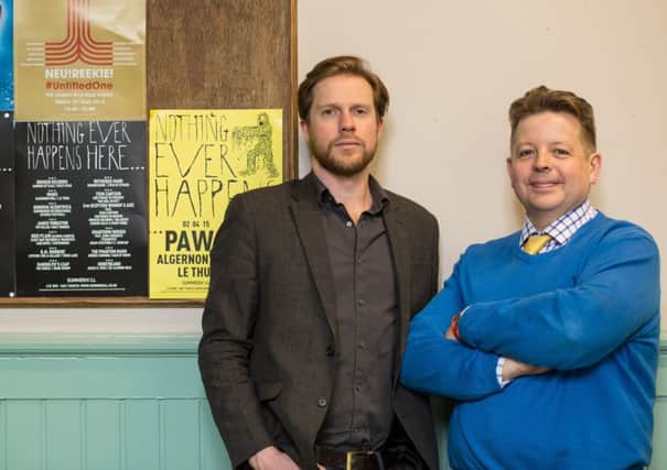 Sam Gough General Manager and Head of Events at Summerhall  and Jamie Sutherland from Broken Records. Picture: TSPL