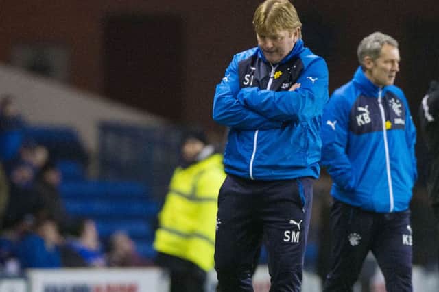 Rangers manager Stuart McCall was left ruing more dropped points last night. Picture: SNS